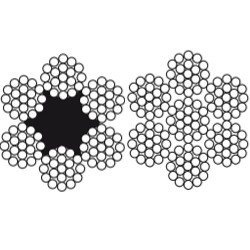 Cable de Acero negro 6×19